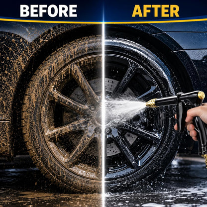 💪LAST DAY BUY 2 GET 1 FREE!!🏆JetSmart™ Upgraded High-Pressure Water Jet Gun💦Ergonomic Grip • Booster Nozzle • Hose Included-Powerful Car Wash🚗 Garden Watering🌻Effortless to Use!👍🇬🇧