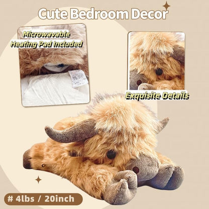 Christmas New Gift Toy🐂🎁Cute Cartoon Highland Cow Cuddly Toy